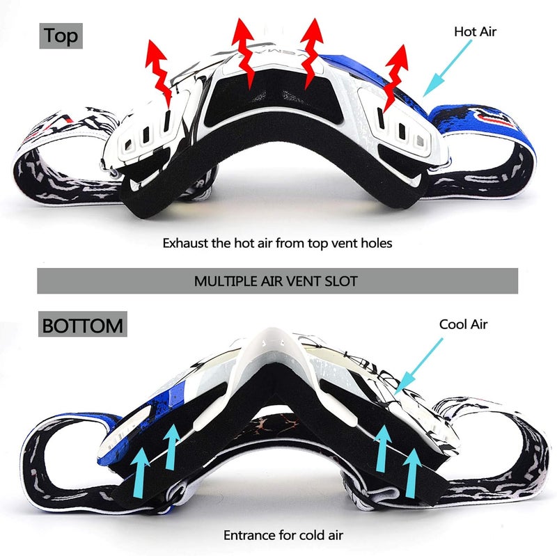Ubelly Motorcycle Motocross ATV Racing Dirt Bike Tactical Riding Goggles - Image 3